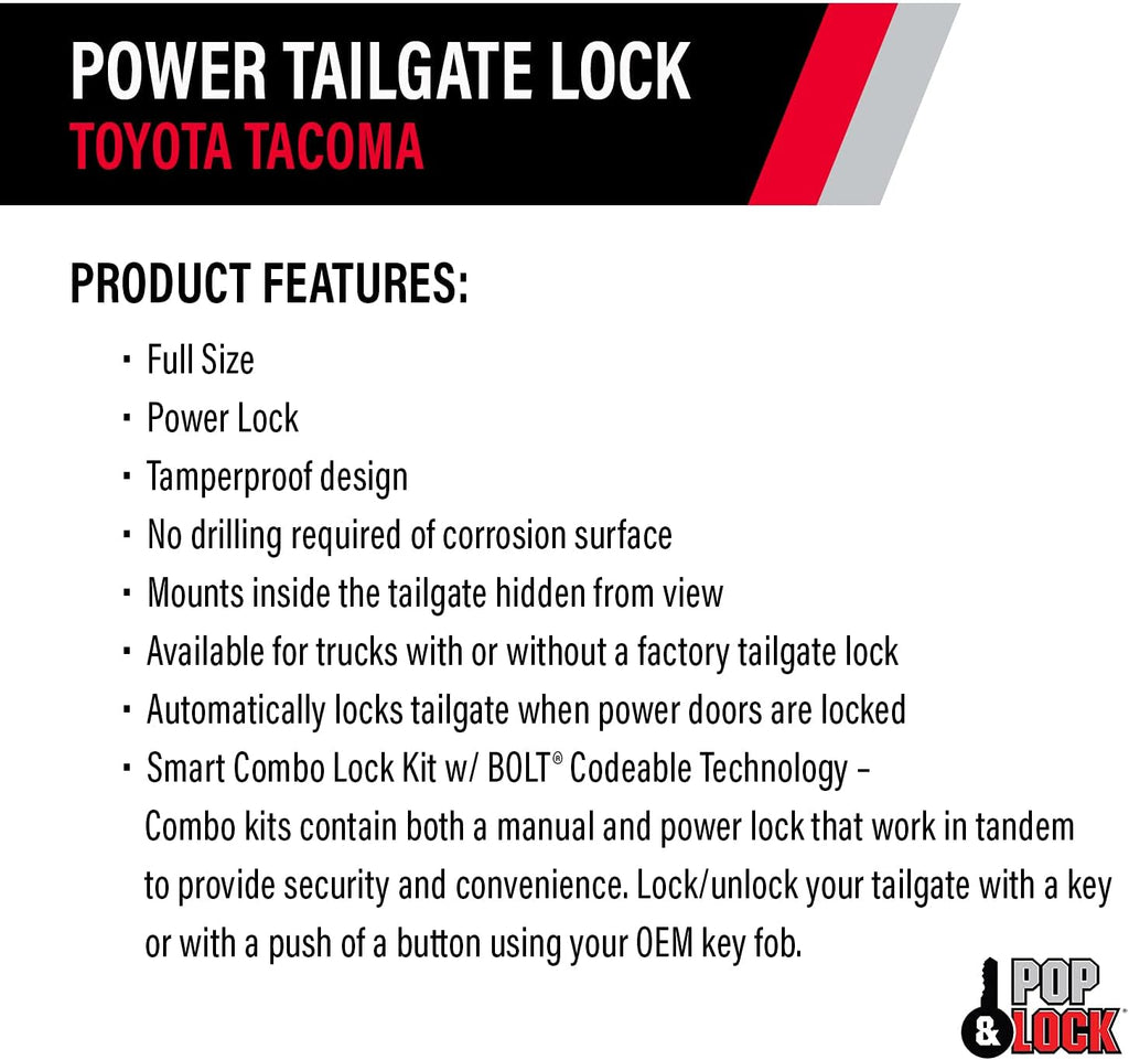 Black Power Tailgate Lock L46233