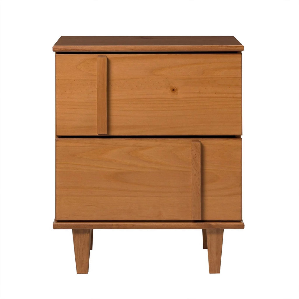 20" Solid Wood 2-Drawer Nightstand O437