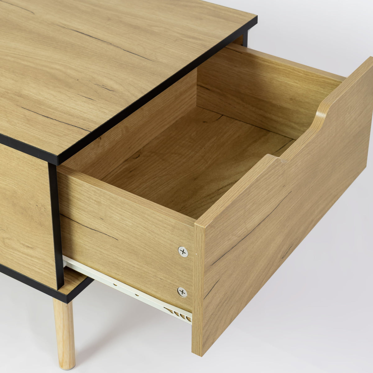 Natural Wood Coffee Table with Storage O2937