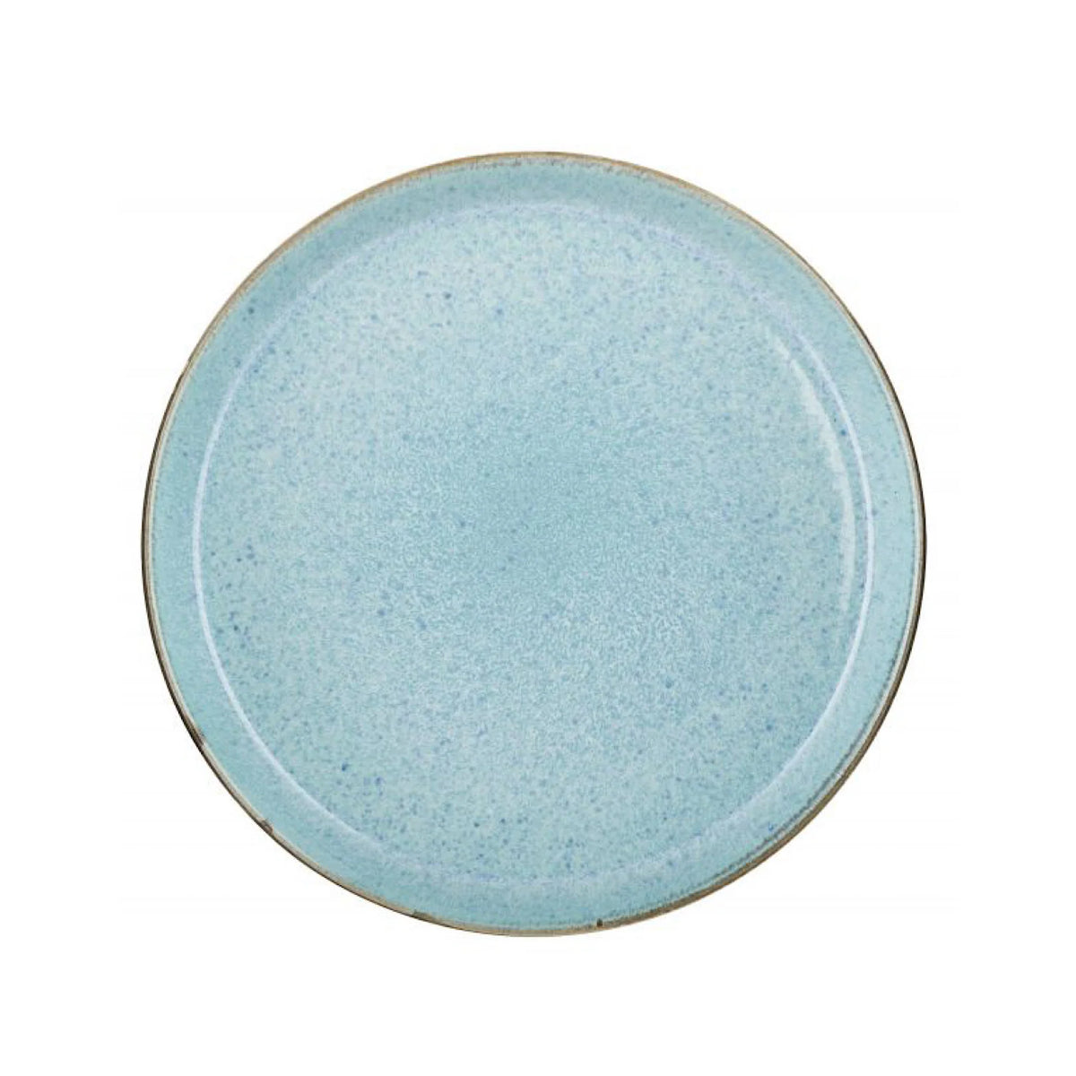 Grey Light Blue Stoneware Plate X54799