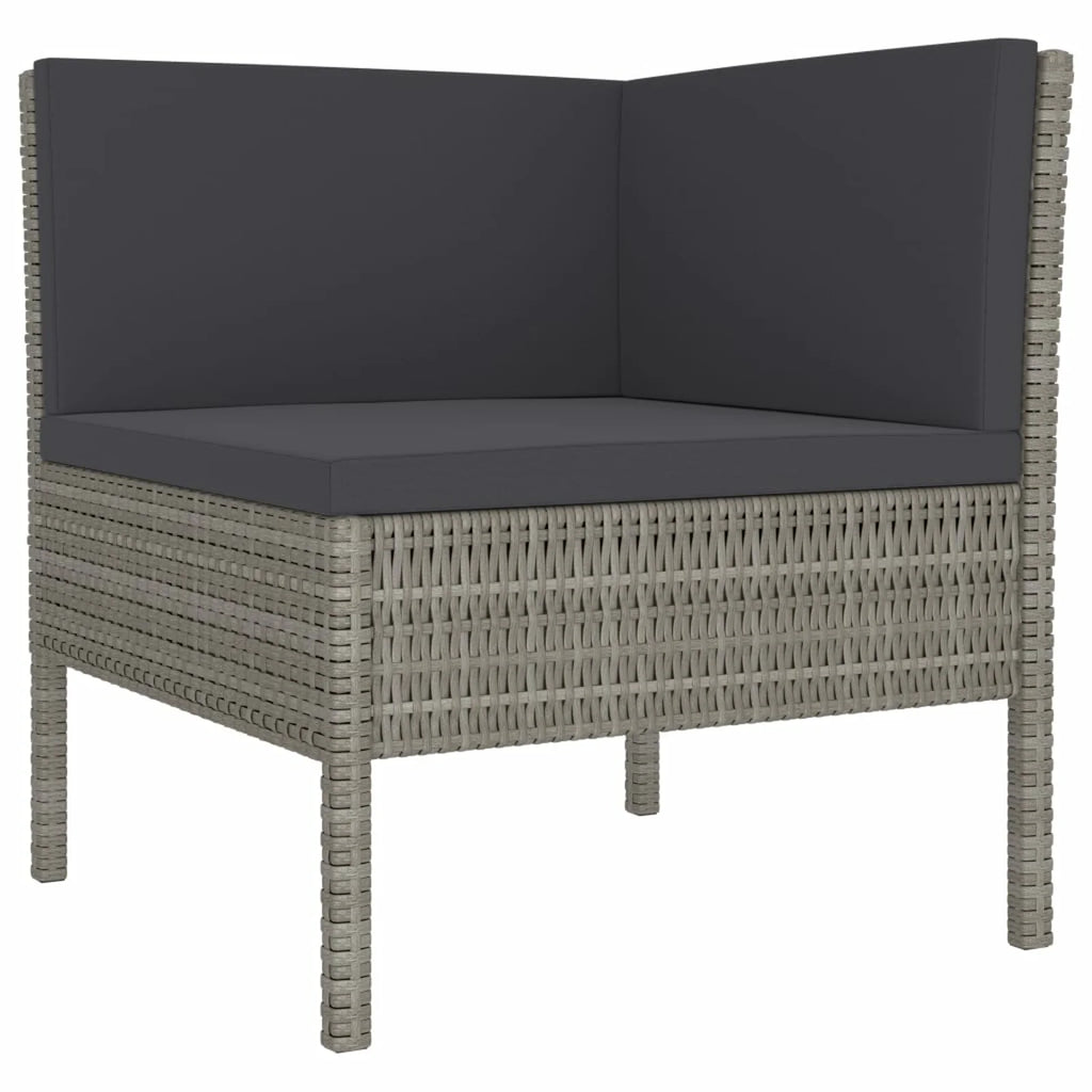 9 Piece Poly Rattan Outdoor Sectional Sofa Set with Cushions H786