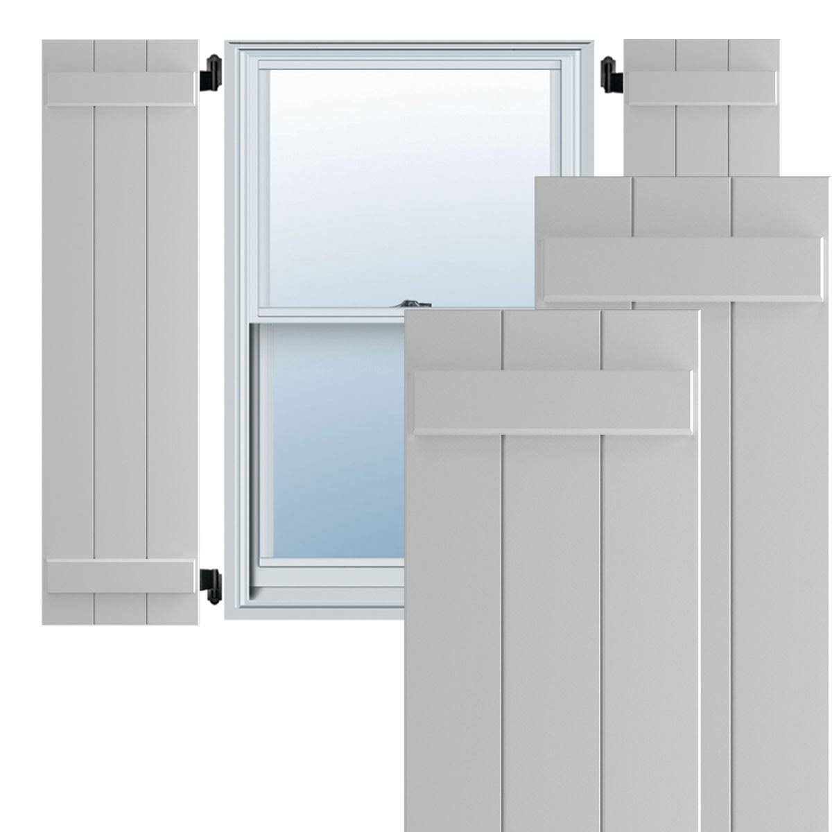 12x22W x 52x22H Primed Composite Board-n-Batten Shutters (Per Pair) K291711