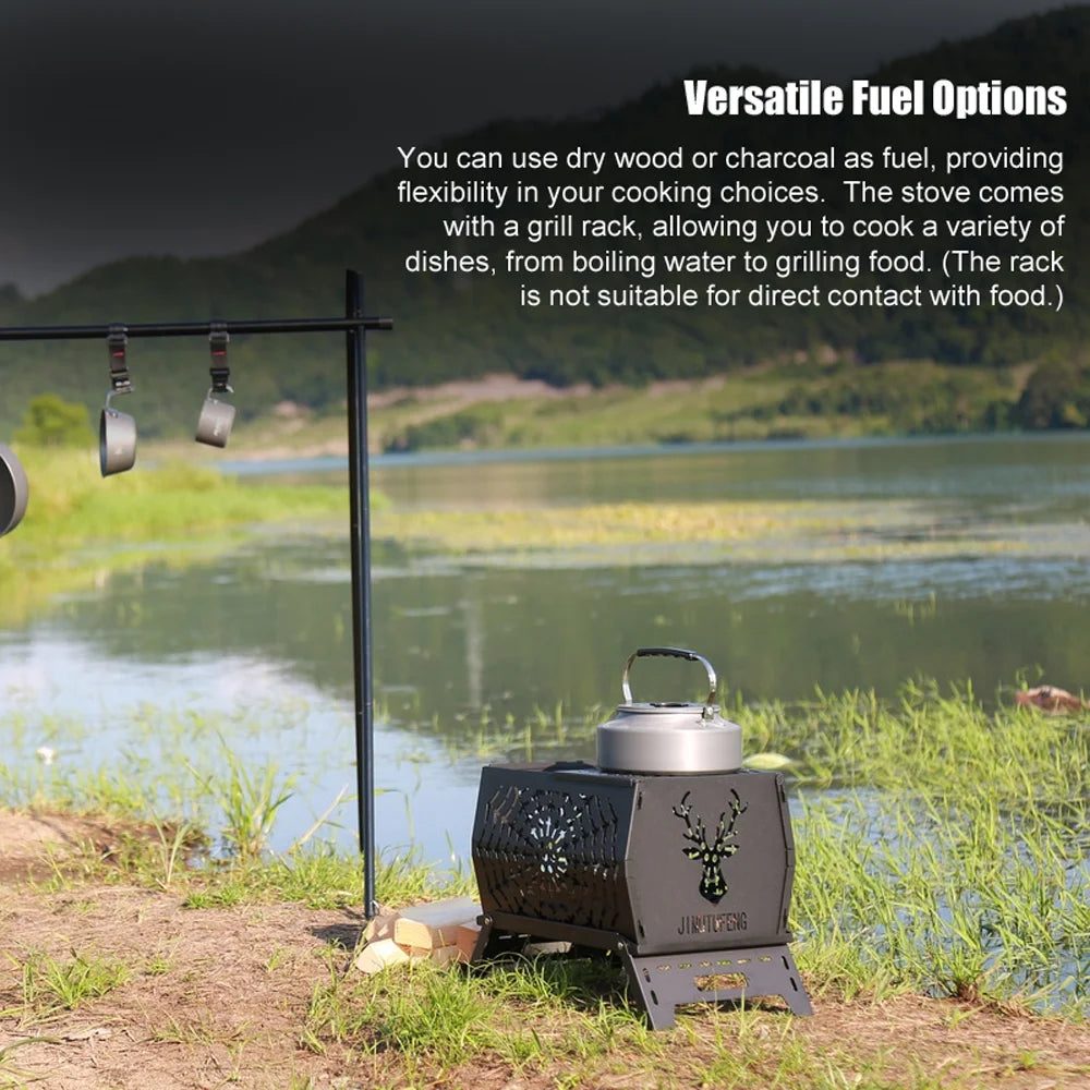 Campfire Stand Portable Wood Burning Camp Stove E350