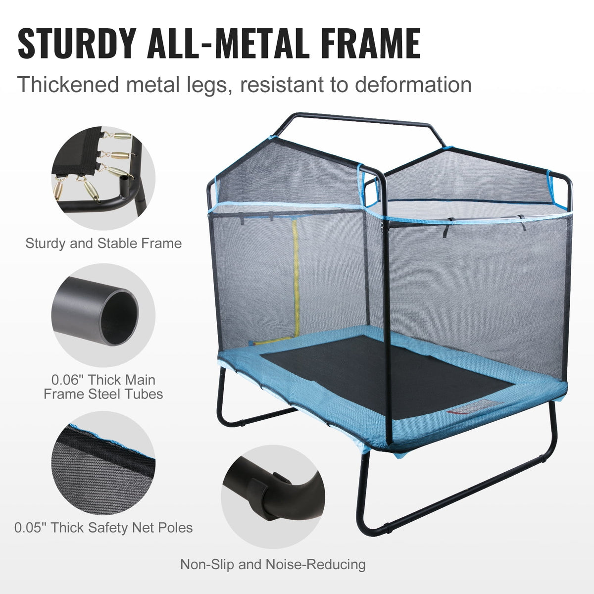 6FT Trampoline with Enclosure Net J24443