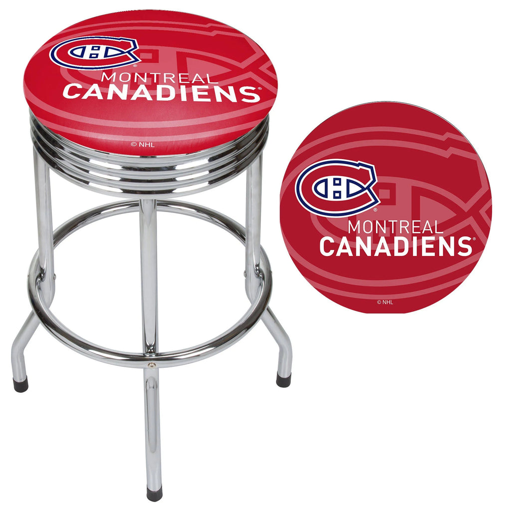 Chrome Ribbed Bar Stool E998486