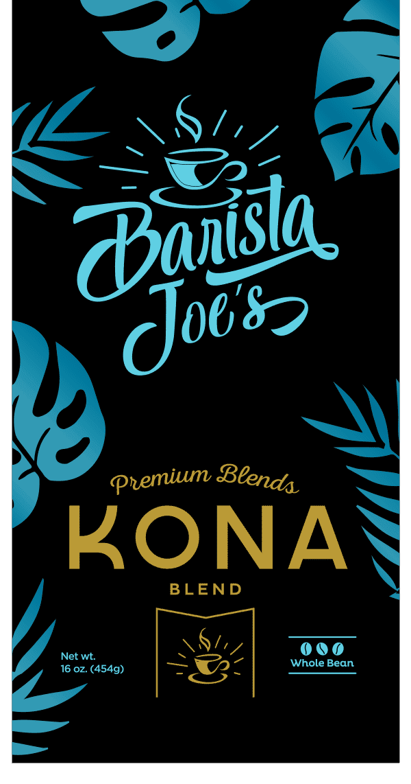Kona Blend Whole Bean Coffee 2 Bags 16oz V1468