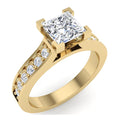 14K Gold Princess Cut Diamond Engagement Ring C671