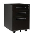 Black 3-Drawer Mobile Vertical Filing Cabinet F59581